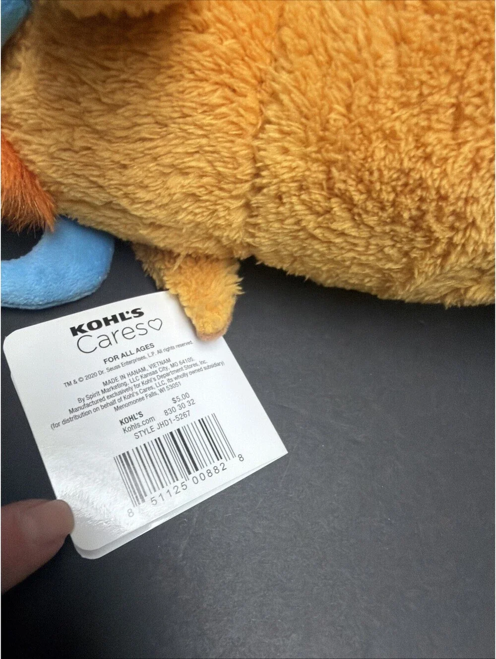 Kohl's Cares Dr. Seuss Mr. Brown Can Moo Can You? Cow Plush Stuffed Animal NWT